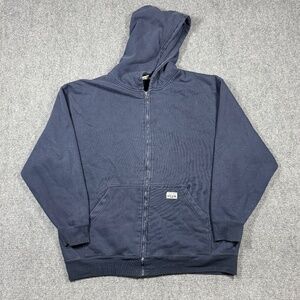 Pro Club Mens 3XL Navy Blue Heavyweight Fleece Full Zip Up Hoodie 0256